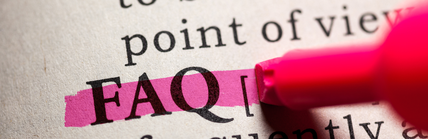 Photo of the word FAQ